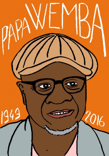 mort de papa wemba, dessin, portrait, laurent jacquy,répertoire des macchabées célèbres,mort d'homme,