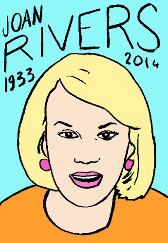 mort de joan rivers,dessin,portrait,laurent jacquy,répertire des macchabées célèbres