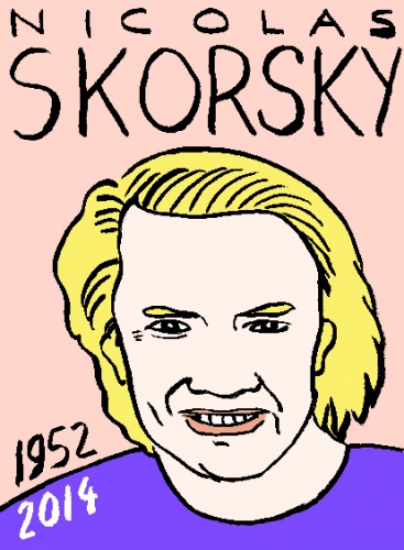 mort de Nicolas Skorsky,dessin,portrait,laurent jacquy, répertoire des macchabées célèbres